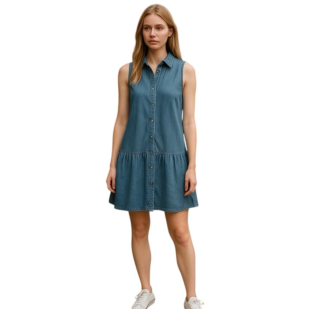 GAP Green Sleeveless Polo Collar Sundress